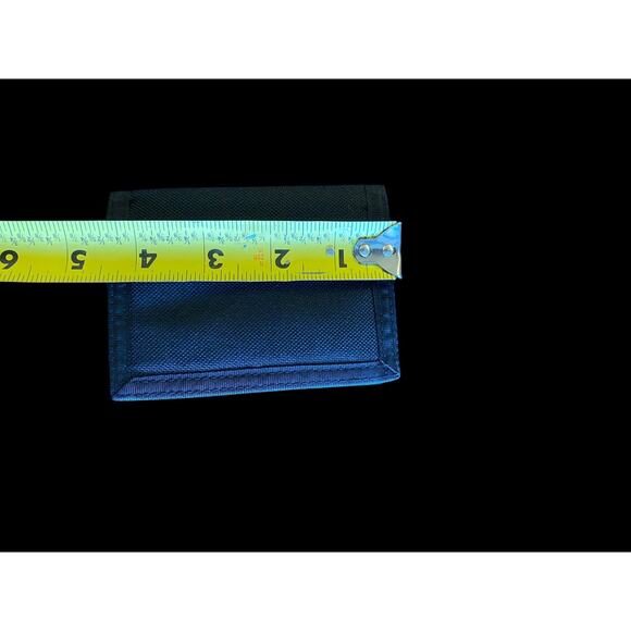 Black Watch Plaid Lined Wallet Black Nylon Vintage 80s 90s Mens Bi Fold - Picture 8 of 9